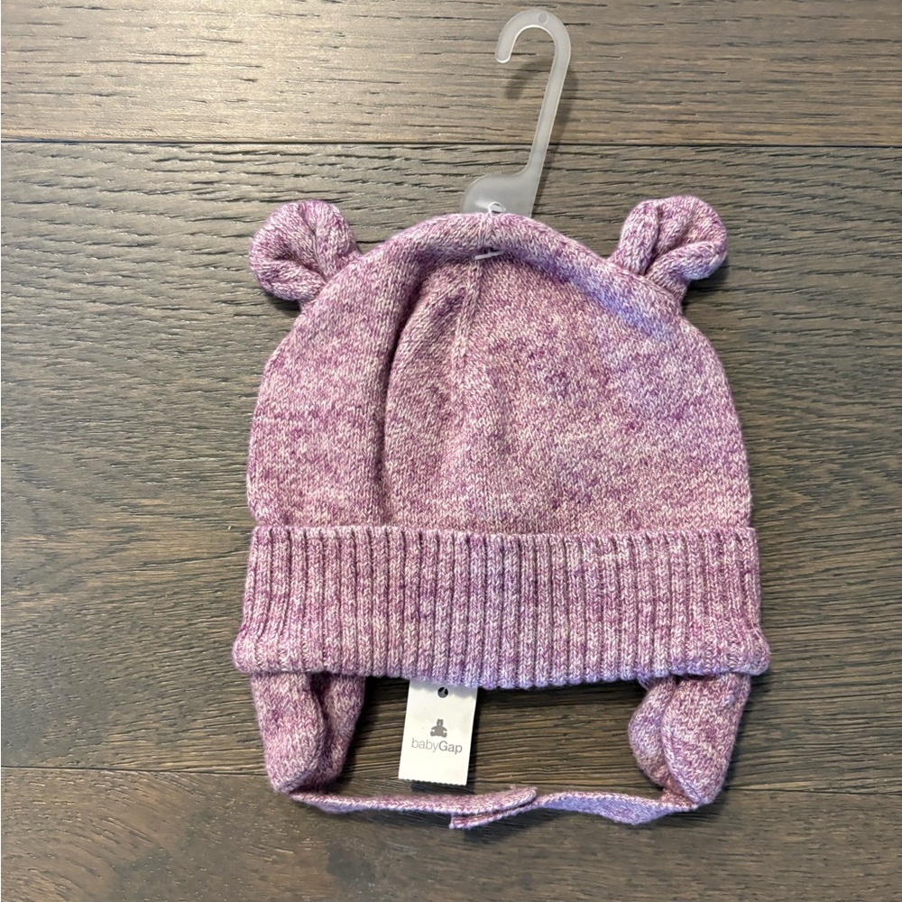 Baby gap purple infant knit hat 3-6M NWT ret $55